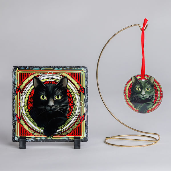 Art Nouveau Cat Portrait - Image 2