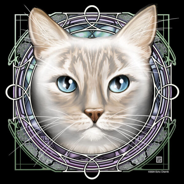 Art Nouveau Cat Portrait - Image 5
