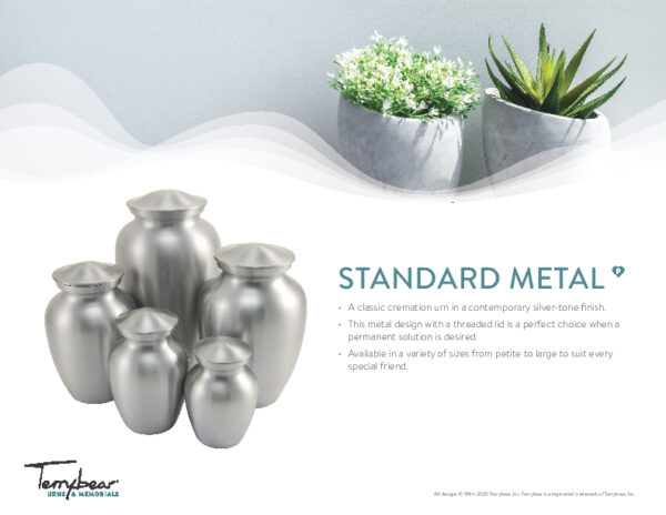 Brushed Aluminum Urn - Image 3