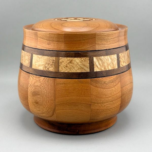 Cherry, Walnut and Burl Pet Urn - 60 ci - Image 2