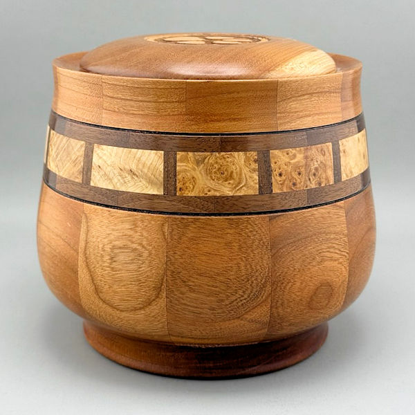 Cherry, Walnut and Burl Pet Urn - 60 ci - Image 4