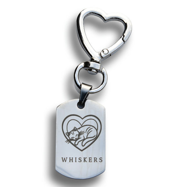 Dog Tag Keychain or Bag Charm - Image 3