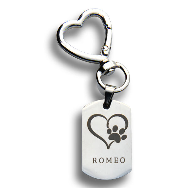 Dog Tag Keychain or Bag Charm - Image 2